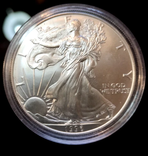 1996 1 oz Silver American Eagle (Brilliant Uncirculated) .999 IN CAPSULE