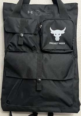 Under Armour x Project Rock Gym Sack Backpack Bag Black Mod Grey 1381925 001 New Under Armour x Project Rock Gym Sack Backpack Bag Black/Mod  main image 2