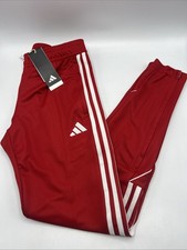 Adidas Tiro 23 Pants Women's Size XS Red White Aeroready Ankle Zip Soccer New