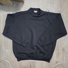 Ultrafleece 350 women's Large Black Super Soft Crewneck Sweatshirt Made In USA