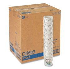 Dixie PerfecTouch 10 oz Paper Hot Cups Coffee Haze Design 1000/CT New