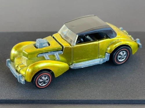 Vintage Hot Wheels Redline 1971 Yellow Classic Cord - ALL Original, Fantastic!