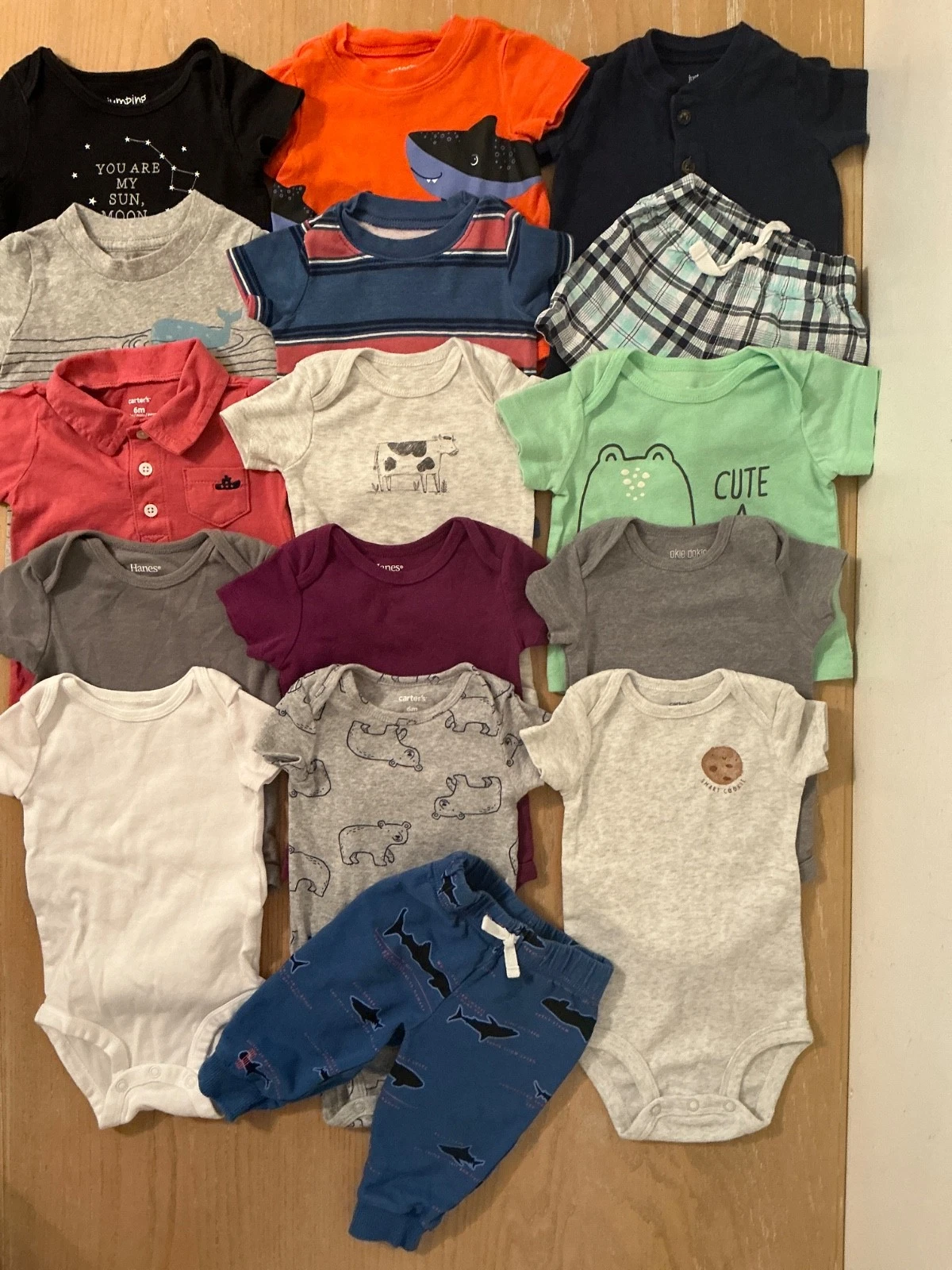 Carter's Others Infant Boys Summer Clothing Lot of 16 Size 6, 6-12 Months