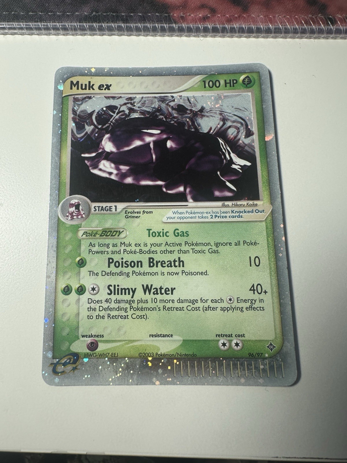 Pokemon Muk ex 96/97 EX Dragon Holo English Ultra Rare 100HP 2003 See Pics