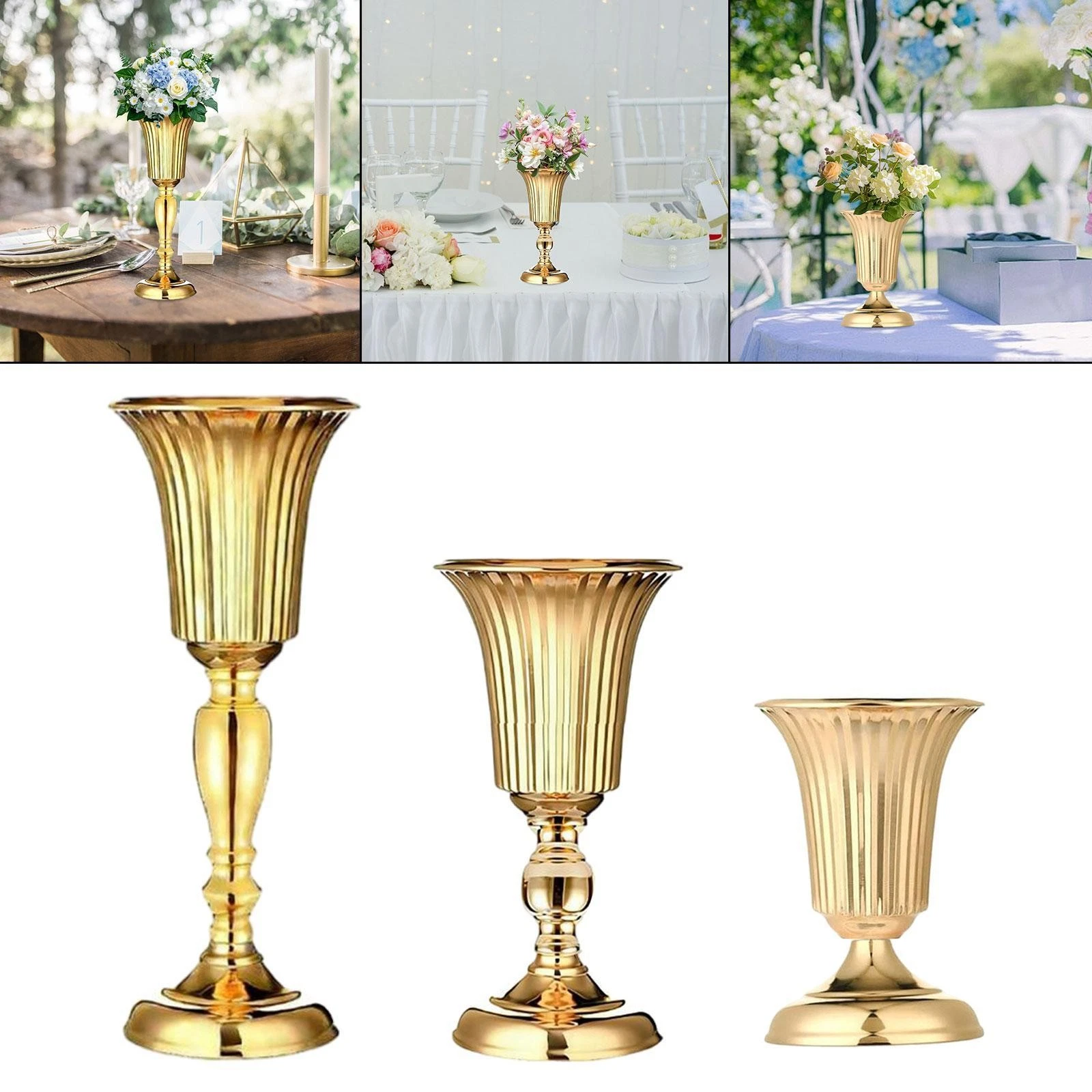 Flowers Vase Decorative Table Centerpieces Luxury Creative Metal Wedding