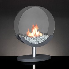 ALFRA FEUER Bioethanol Kamin EVA 6 mit runder Glasscheibe drehbar 53767