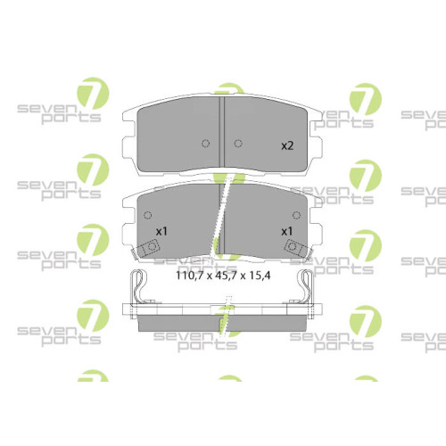 Plaquettes de frein Seven Parts SVP24020 anti-bruit pour Chevrolet