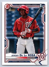 JEREMY DE LA ROSA NATIONALS  RC 1st card  2021 BOWMAN PROSPECTS #BP-25