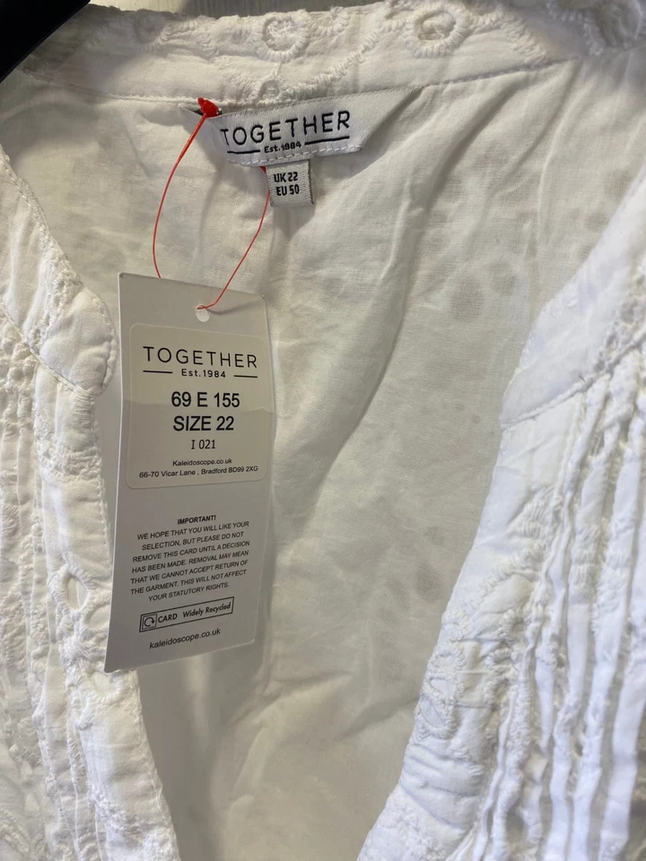 Together Spitzenbluse Weiß UK 22 (PH509) - Bild 3 von 4