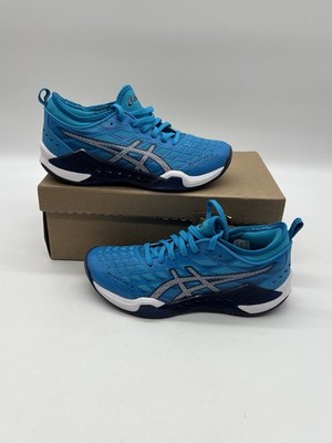 Asics Blast FlyteFoam 3 Mens 6.5 Island Blue Indigo Blue Volleyball Tennis Shoes