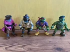 Vintage 1988-1991 Teenage Mutant Ninja Turtles Playmate Toys Lot Of 4