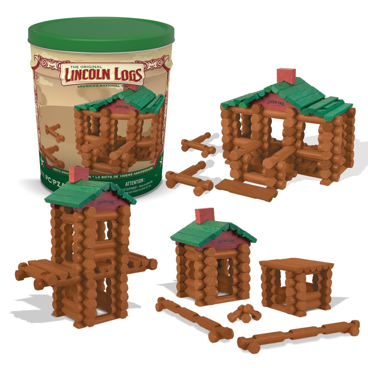 Lincoln Logs 100th Anniversary Tin 783318569758|