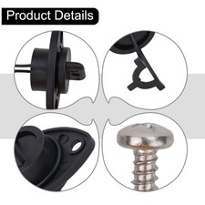 Nylon Black Oval Drain with Screw Seal for Kayak Canoe Dinghy 25mm Hole
