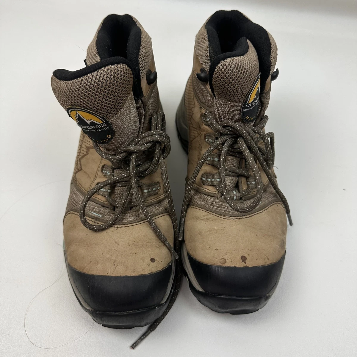 La Sportiva Beige and Black Mountain Leather Boots La Sportiva Nepal Evo GTX Mountaineering Boot – Geartrade.com main image 3