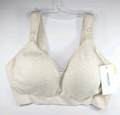 Momcozy  Nursing Bras, Wirefree, Padded Maternity Bra, Size 2XL OATMEAL 