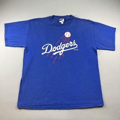 Vintage Los Angeles Dodgers T-Shirt Mens XL Blue Bike MLB Baseball