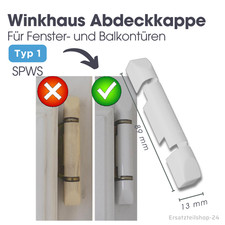 jetzt verfärbte Fenster Abdeckkappen tauschen, Typ1 für Winkhaus Scherenlager