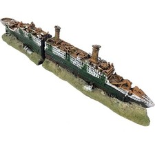 Small Fish Tank Decor Aquarium Titanic Shipwreck Ornament