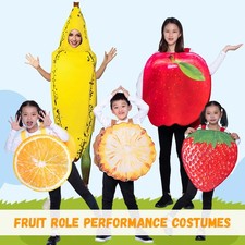Kids Adults Fruit Costume Halloween Party Cosplay Funny Outfit Stage Performance
