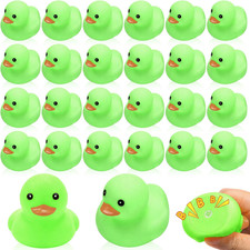 24 Pcs Mini Rubber Duck Bulk Bath Squeaky Rubber Duckies Cute Float Bathtub Toys