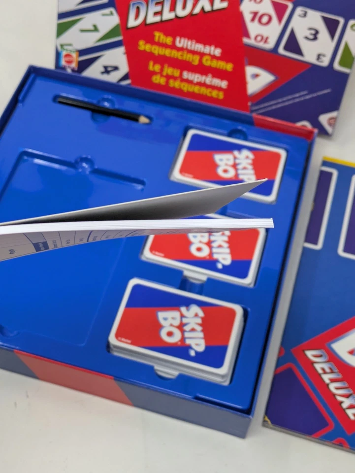 Skip-Bo Deluxe: The Ultimate Sequencing Board Game - Mattel 2001 COMPLETE - Image 4 of 4