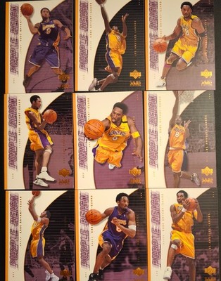 9 x Kobe Bryant  2000-01 Upper Deck Purple Reign #437 bis #445