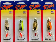 4 Pks.  Mepps Little Wolf Spoon - 1/4 oz. - F...
