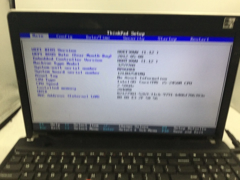 LENOVO THINKPAD E530 - INTEL I5 2450M - 2GB RAM - BOOTS TO BIOS - READ DESC - BB - Image 2 of 4