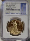 2017 W US Proof Gold Eagle $50 1 oz FDOI NGC PF70 Ultra Cameo