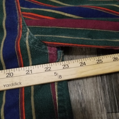 Woolrich Shirt Mens Large Long Multicolor Vertical Stripe Button Up Long Sleeve - Picture 4 of 12