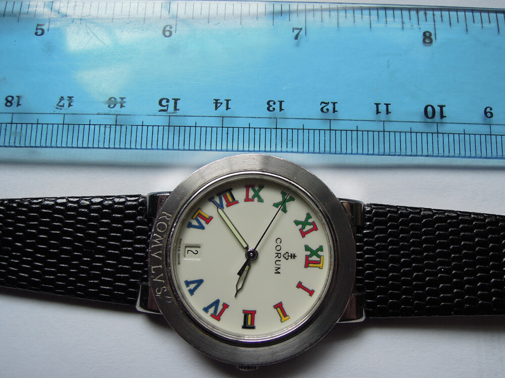 Swiss Corum Romvlvs Romulus 35mm Men's Quartz Date Watch | eBay