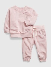 NEW GAP 50 Baby Two PIece Sweatsuit Outfit Set Pink Standard Size 12-18 Months