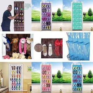 24-Pockets-Space-Save-Hanging-Bag-Shoes-DIY-Rack-Hanger-Pocket-Storage-Tidy