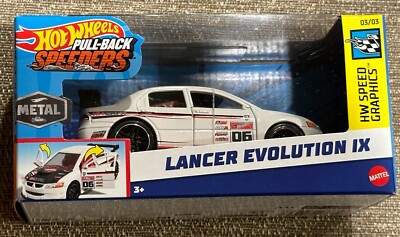 Hot Wheels Pull Back Speeders Mitsubishi Lancer Evolution IX