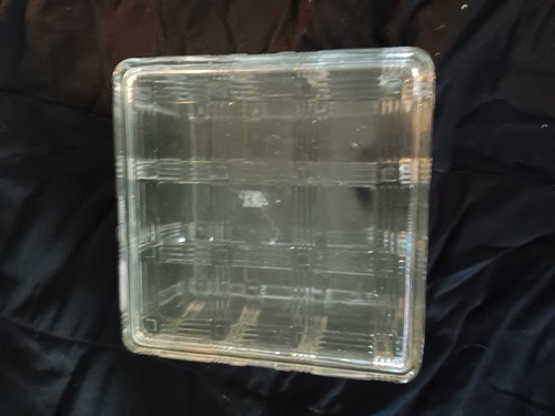 Hazel Atlas Vintage Refrigerator Dish Basket Weave Lasers Square 9 Inches Square