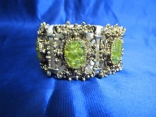 Vintage Green and Gold Colored Bracelet