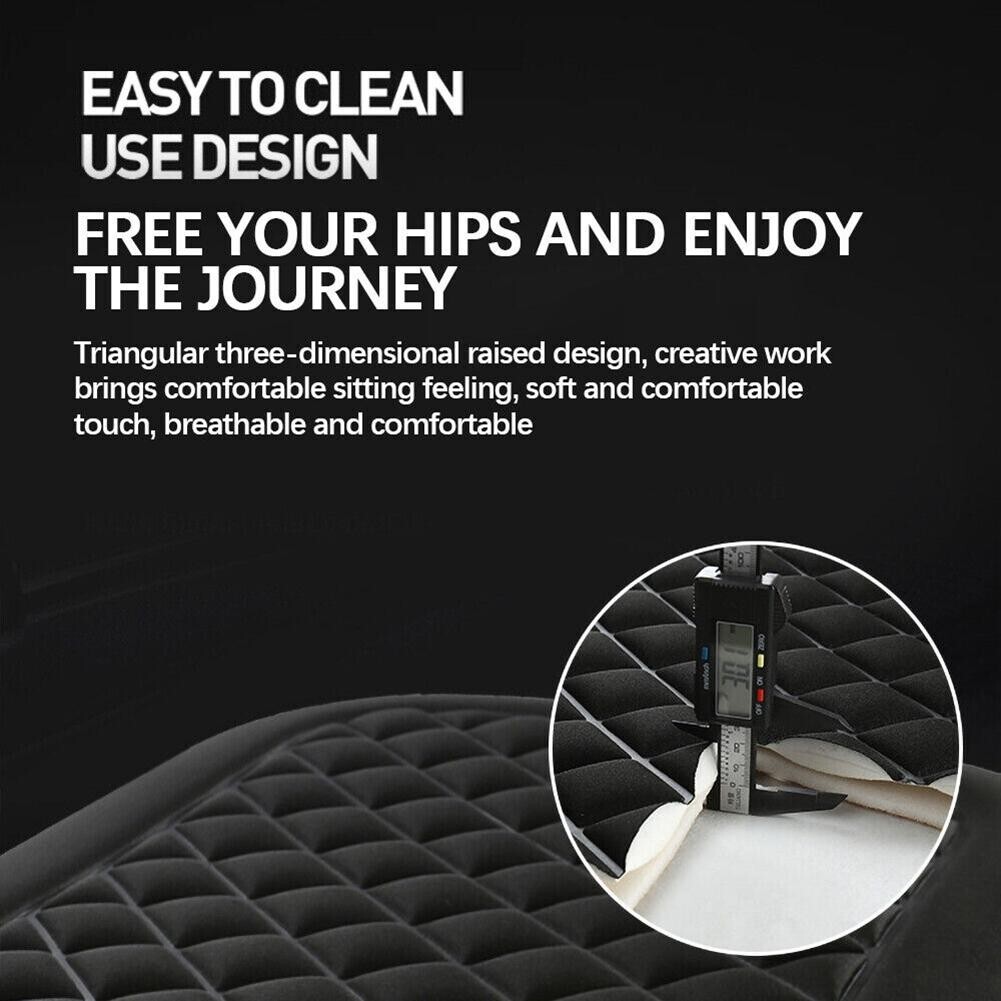 Diamond Convex Car Seat Cushion Memory Foam & Non Slip Rubber Prevents