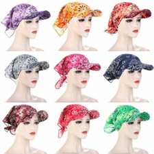 Women Paisley Flower Summer Sun Turban Hats Hair Headkerchief Headwear