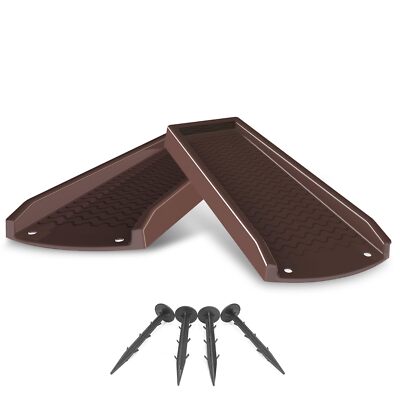 Downspout Splash Block, 24'' Rain Gutter Downspout Extensions - 2 Pack Fixable...