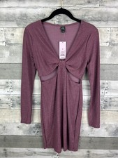 Women's Long Sleeve Cut Out Lurex Bodycon Dress- Wild Fable Small