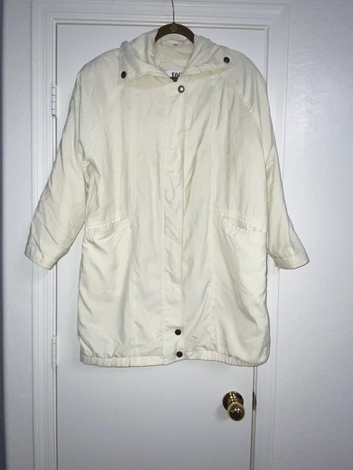 OFF WHITE Giacca con cordini da donna nebbia londinese impermeabile bianco giallo leggero