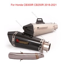 For Honda CB250R CB300R 2018-20 Mid Exhaust Pipe Slip On Motorcycle 51mm Muffler