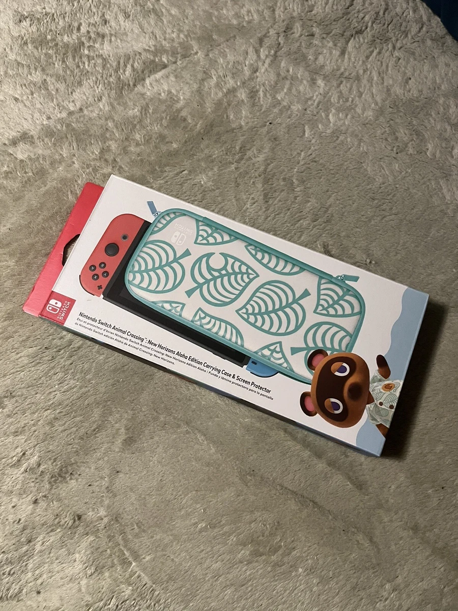 Nintendo switch animal crossing new horizons aloha edition carrying case & screen store protector stores