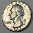 1962 Washington Quarter - About Uncirculated (AU) KM#164 - 90% Silver - 7367