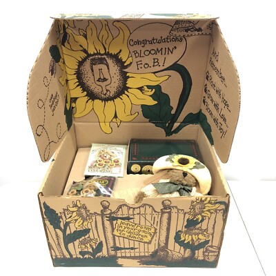 1999 Retired Boyds Bear 20th Anniversary Club Kit Original Box Bloom Sunflower