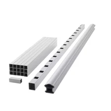Deck Railing Kit Classic 70 in. White Composite With Top Bottom Rail Balusters