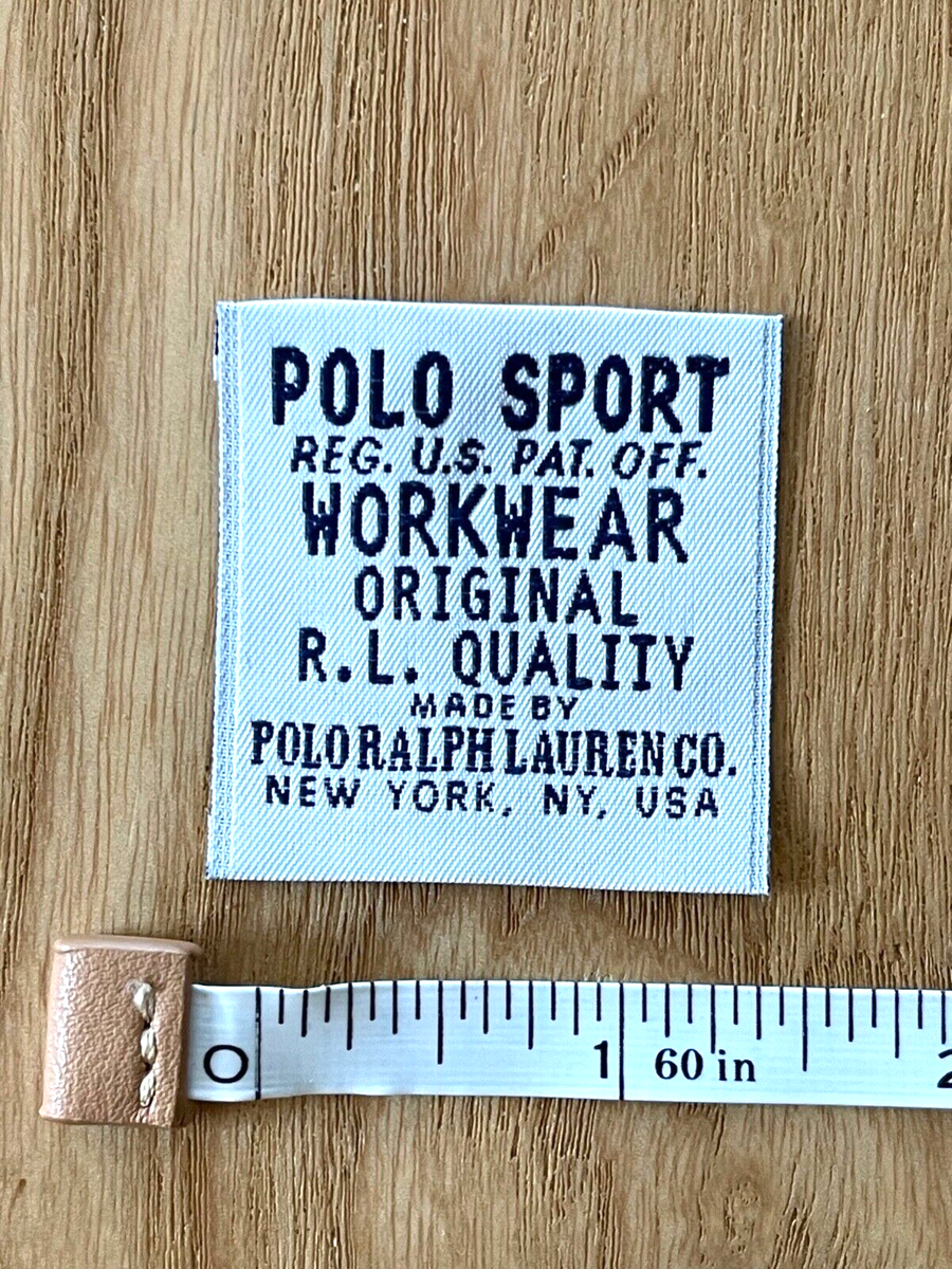 Vintage dead stock Polo Ralph Lauren labels Polo Sport Workwear white logo  SALE