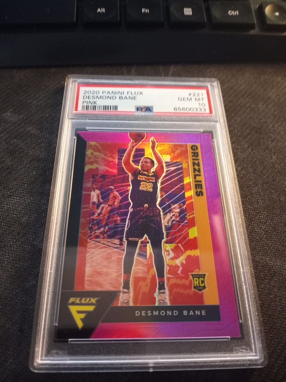 Desmond Bane - PSA 10 - 2020 Panini Flux #221 - Pink Refractor - Rookie RC POP 2