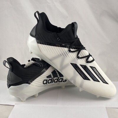 Adidas Adizero Low Football Cleats White Black NEW ?NEW Adidas Adizero Low Football Cleats Mens White/Black  main image 4