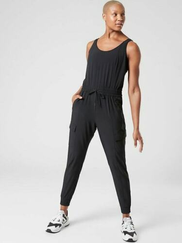 Athleta Black Unbound Jumpsuit Travel Commute #531188 NWT S Small